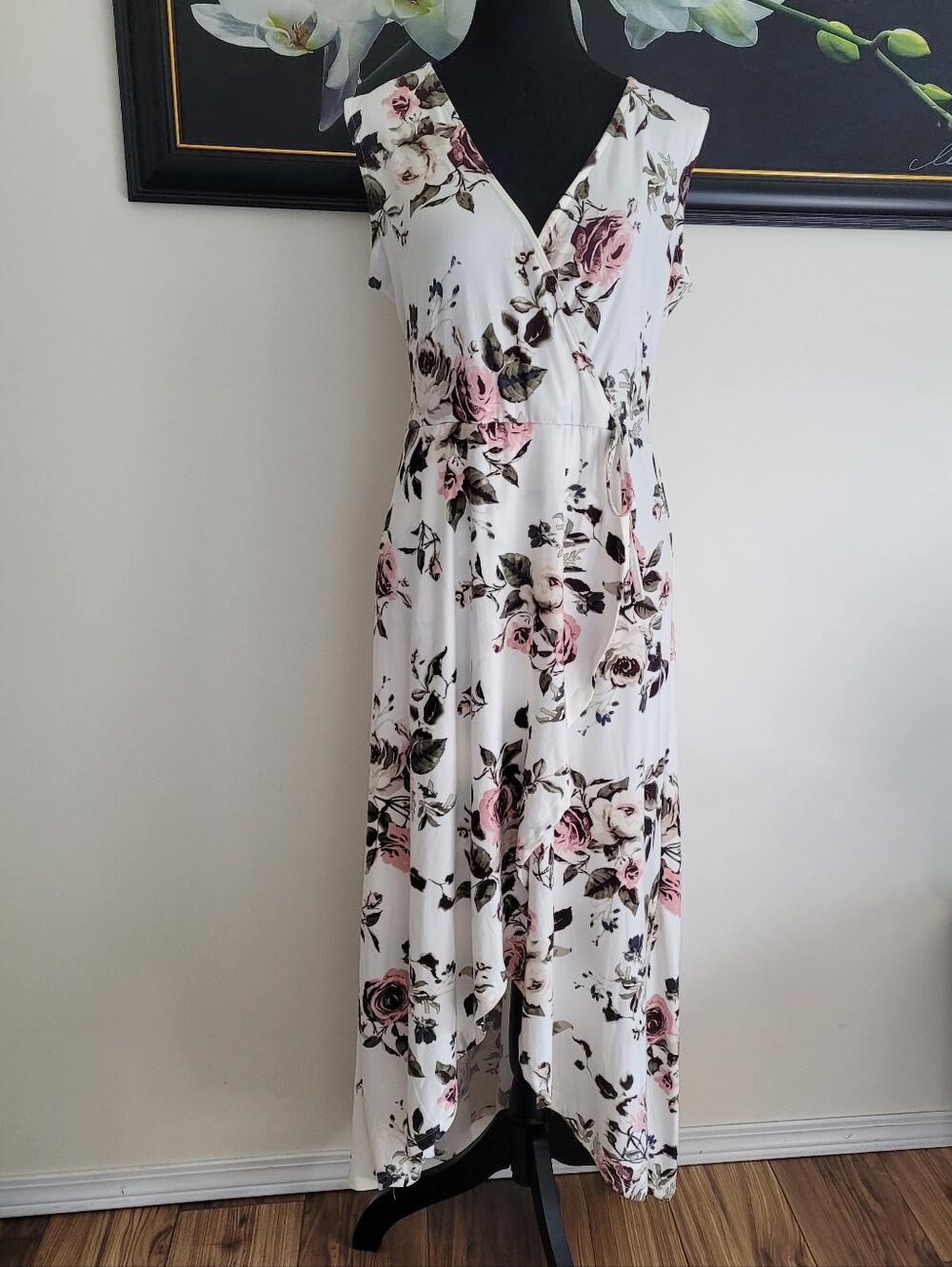 Rose Print Maxi Dress